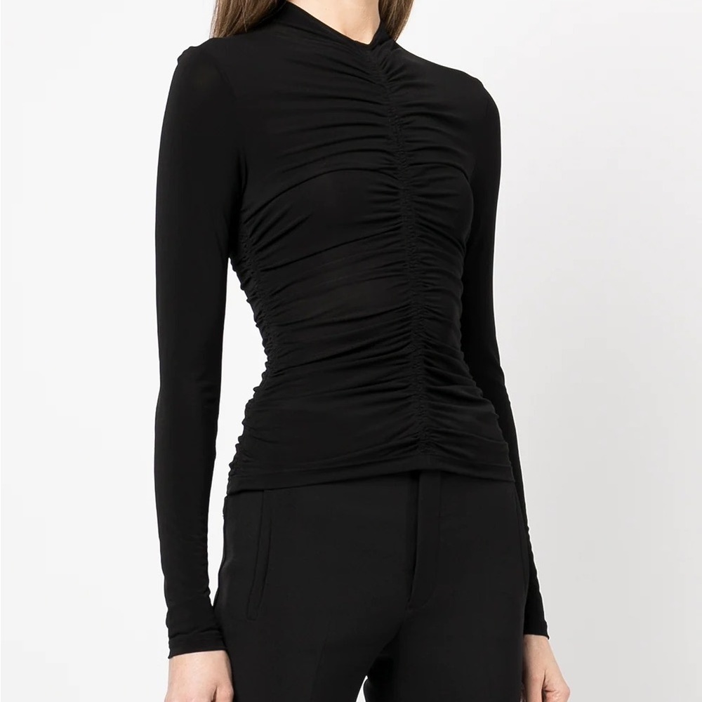 A.L.C. Ansel black ruched top